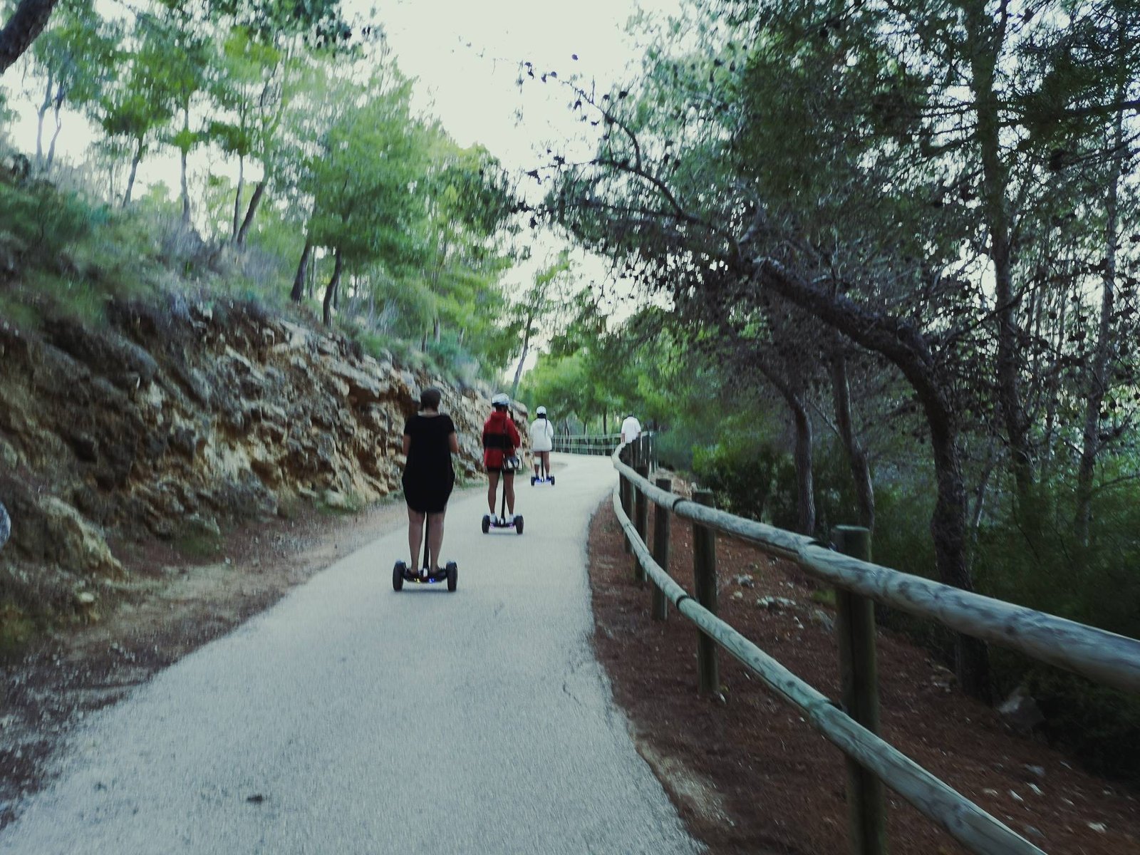 Hiking Camino del Faro on segway in Serra Gelada, Spain