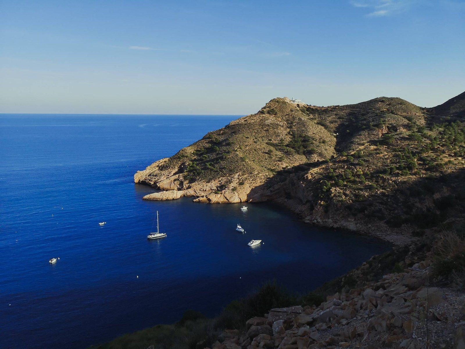 La Mina cove on Camino del Faro in Serra Gelada, Spain