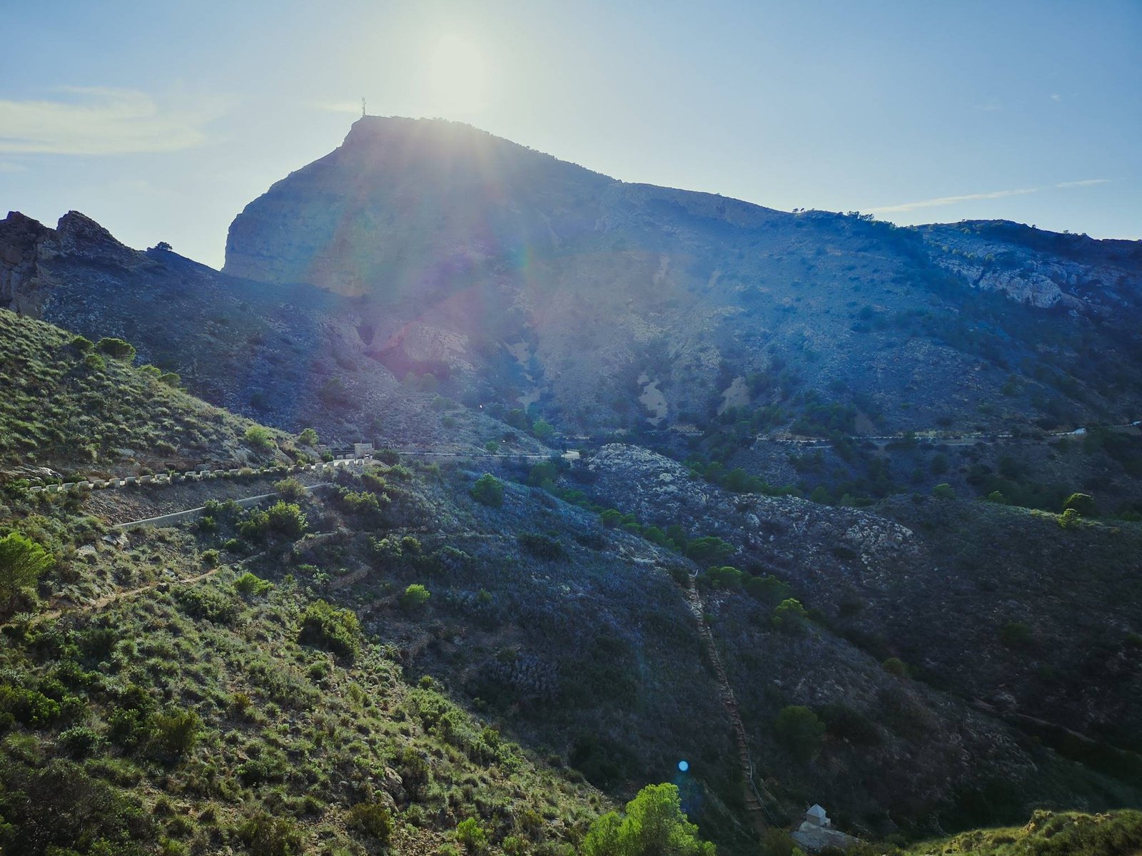 Old road to Albir lighthouse in Serra Gelada, Spain