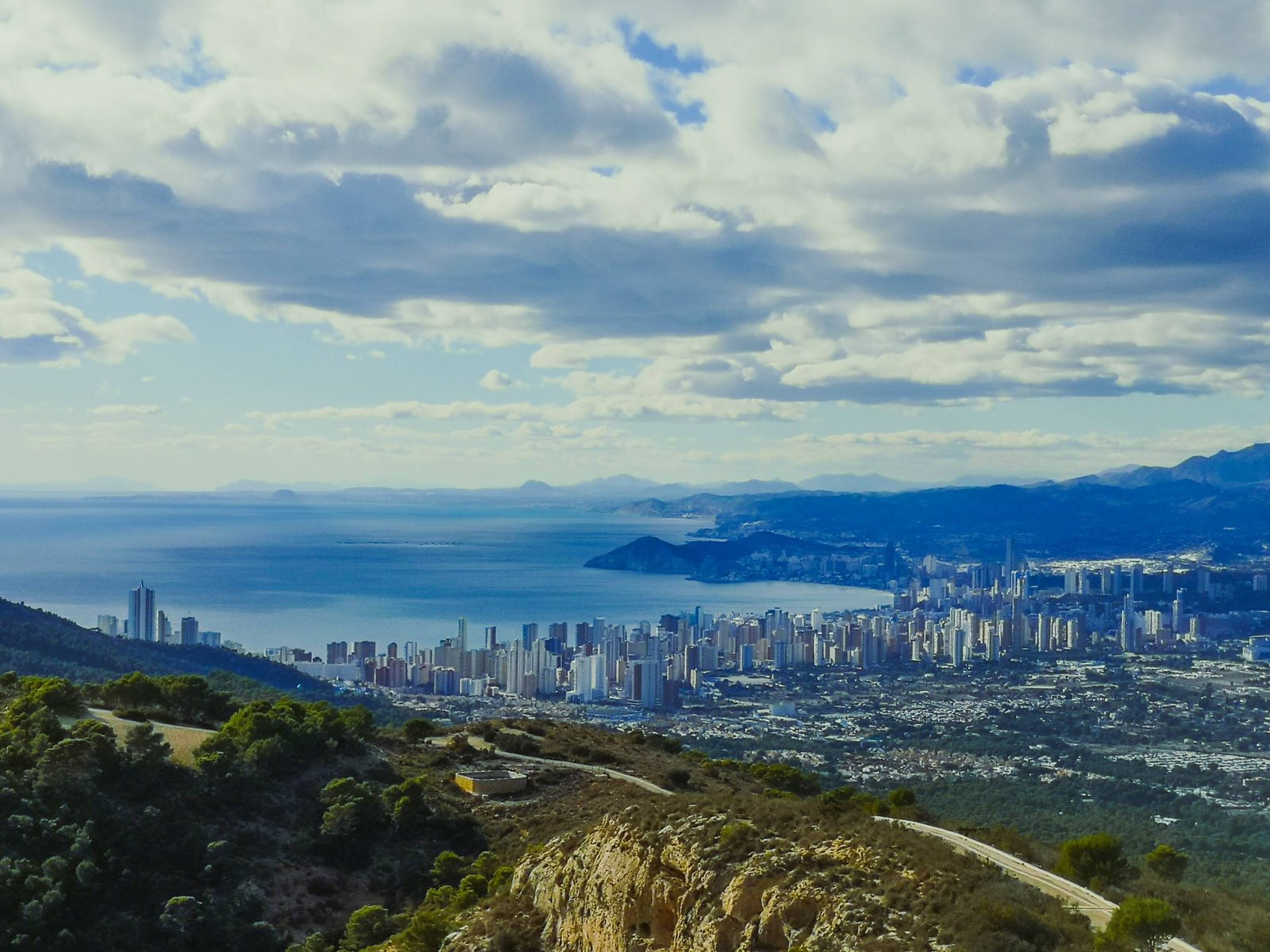 Benidorm from Alt del Governadorin Serra Gelada, Spain