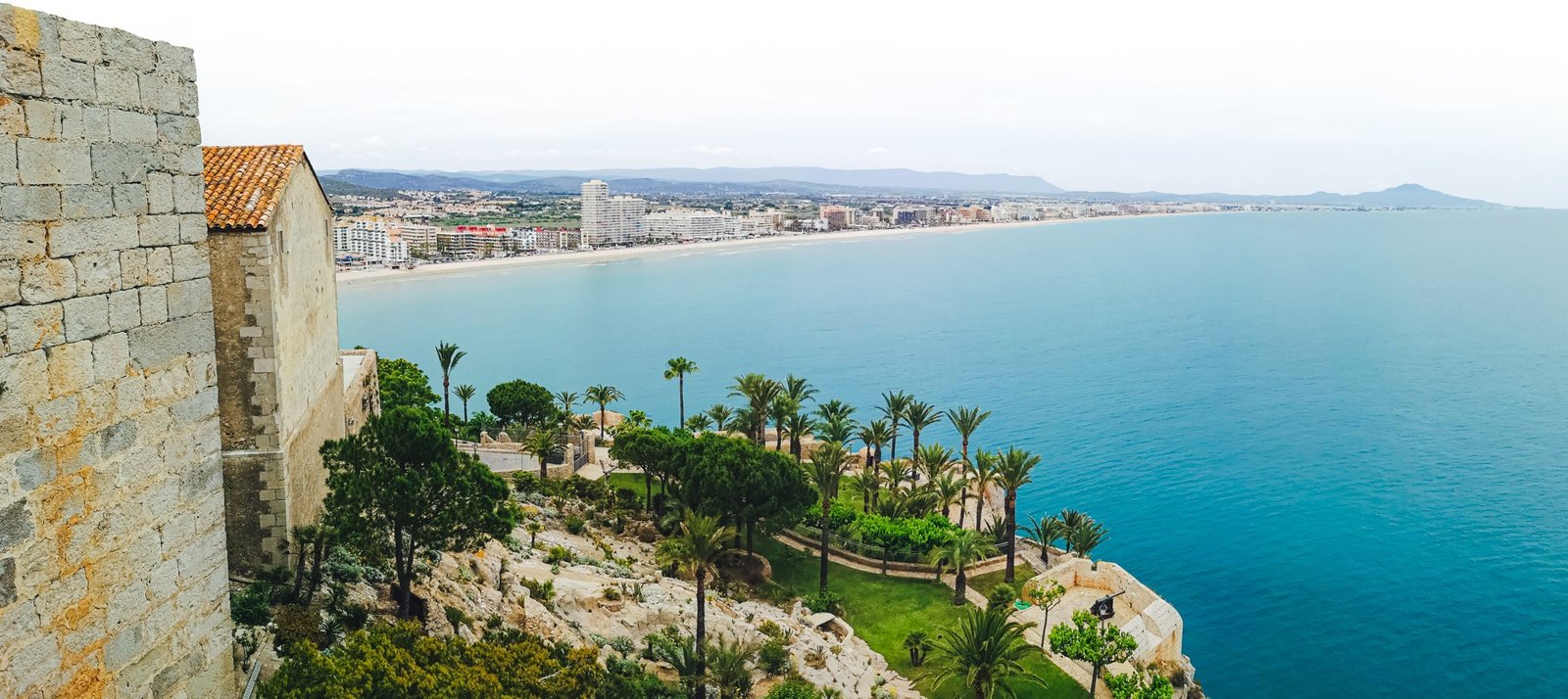 Artillery park from Peniscola Castle, Castellon, Spain