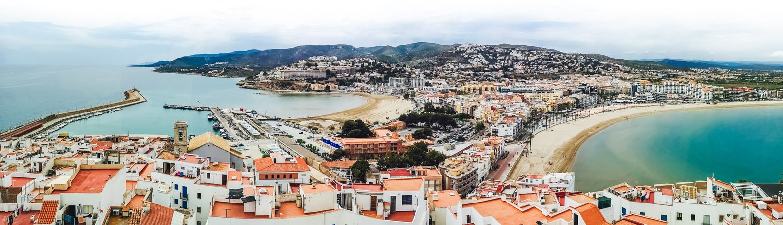 Panorama view from Peniscola Castle, Castellon