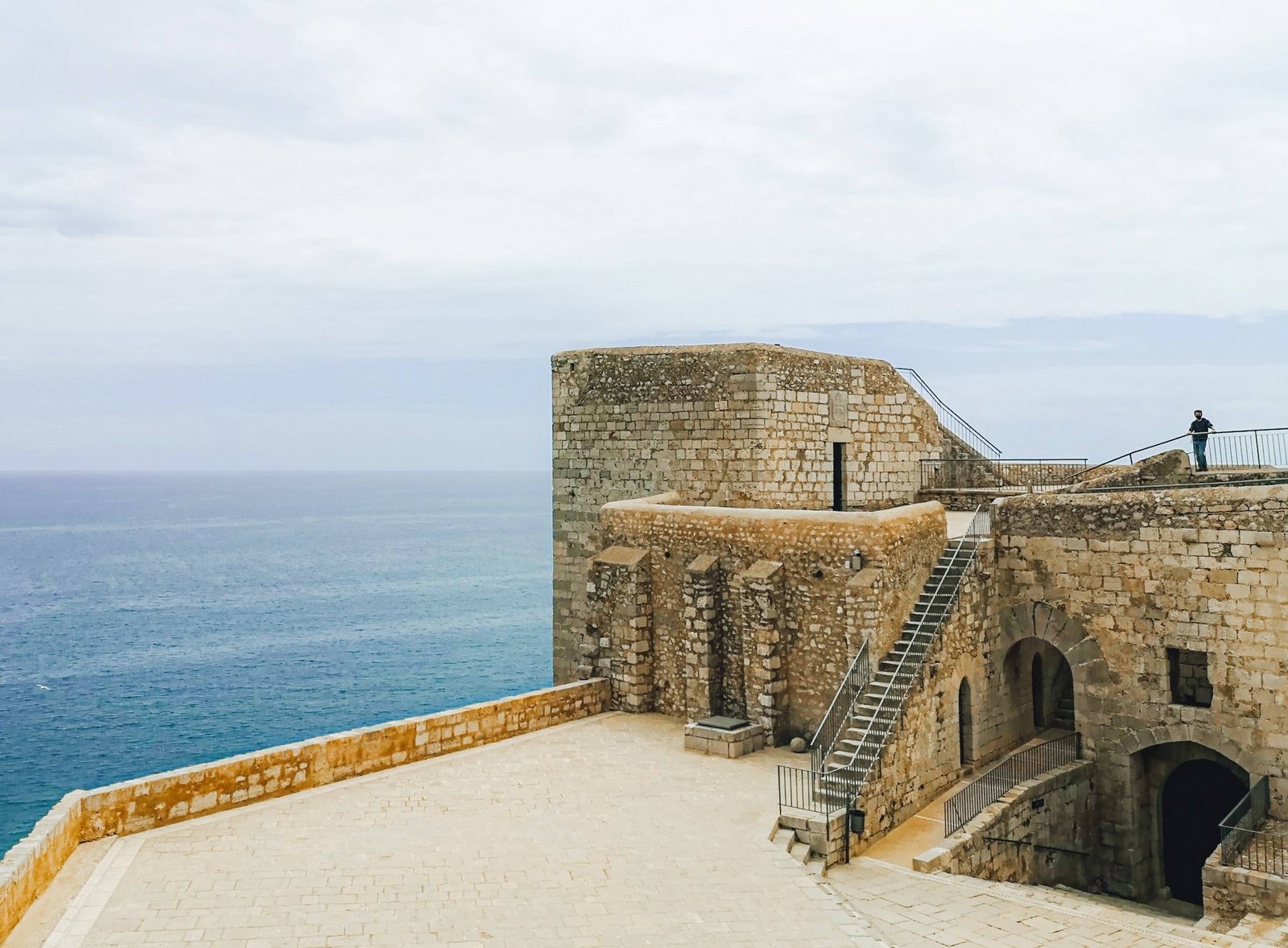 Peniscola Castle courtyard, Castellon, Spain