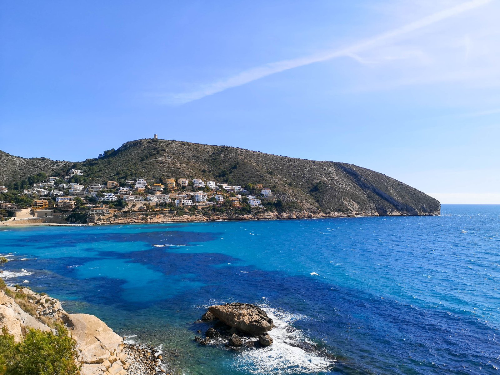 Playa portet in Moraira, Spain