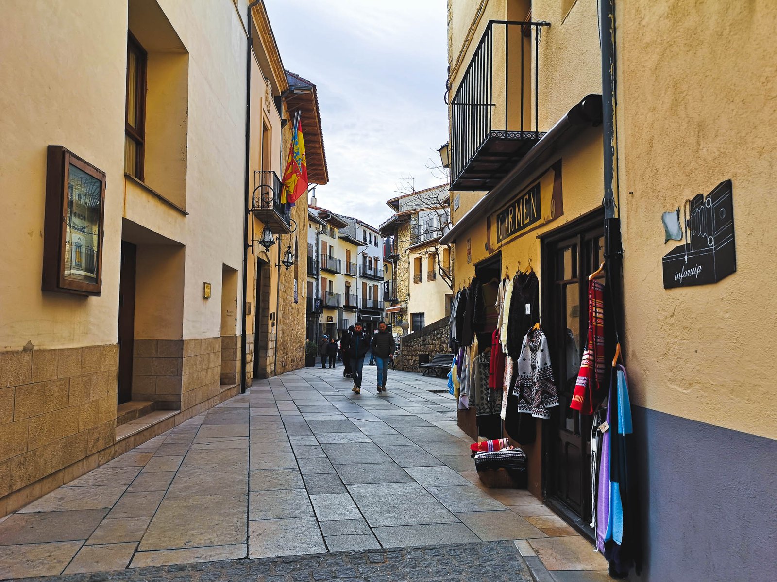 Local products in Morella streets, Spain