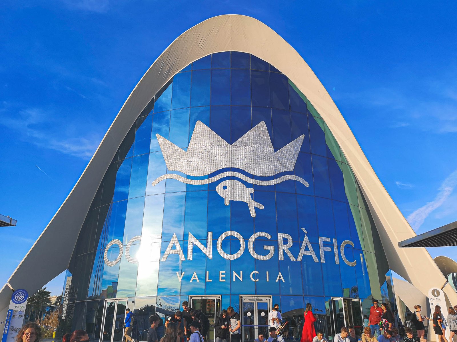 The entrance to the Oceanographic in Valencia, Spain