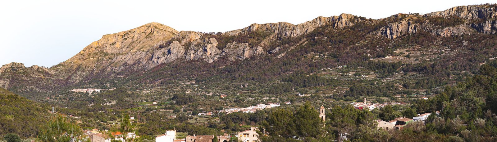 Panorama of La Vall de Gallinera, Marina Alta, Spain