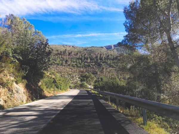 CV-700 road to Vall de Gallinera, Marina Alta, Spain