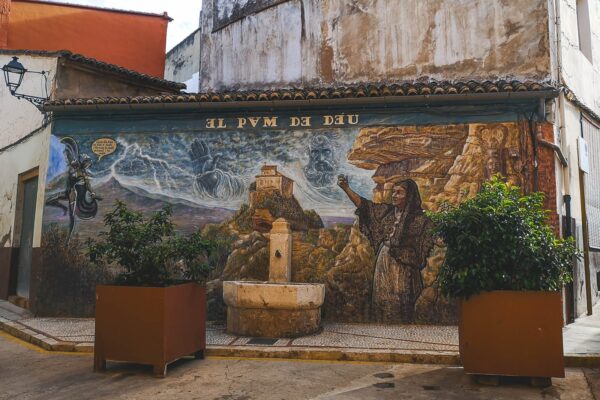 Mural of Sant Anna in Xàtiva, Valencia, Spain