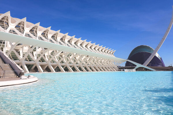 Principe Felipe Science Museum and Agora in the background, Valencia