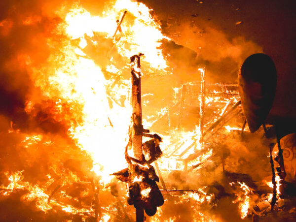 Burning falla in Valencia (2026)
