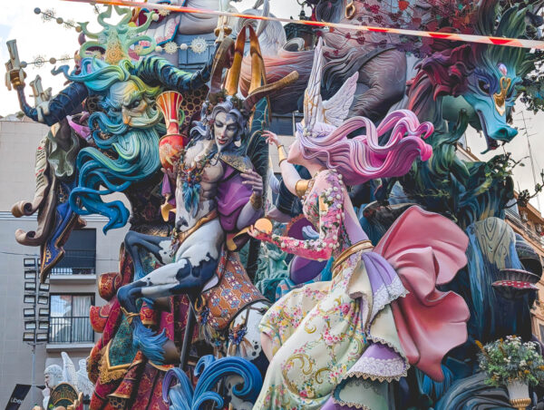 Close-up of falla Convent de Jerusalem, Valencia 2026