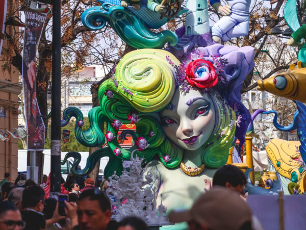 Close-up of falla NA Jordana, Valencia 2026