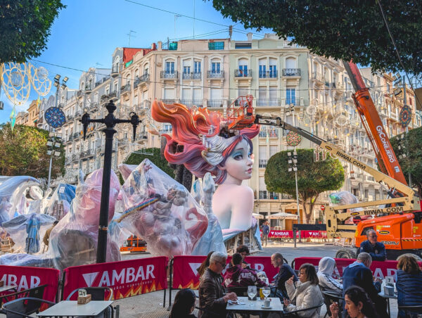 La planta de Falla Sueca-Literato Azorin, Valencia 2026