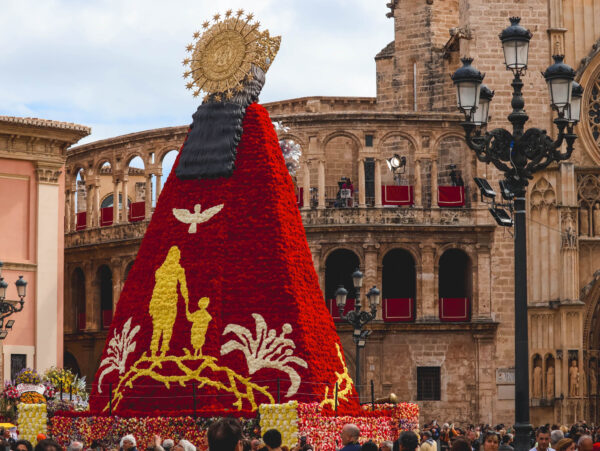 Back of La Virgen de los Desamparados de la Ofrenda de Fallas 2026, Valencia